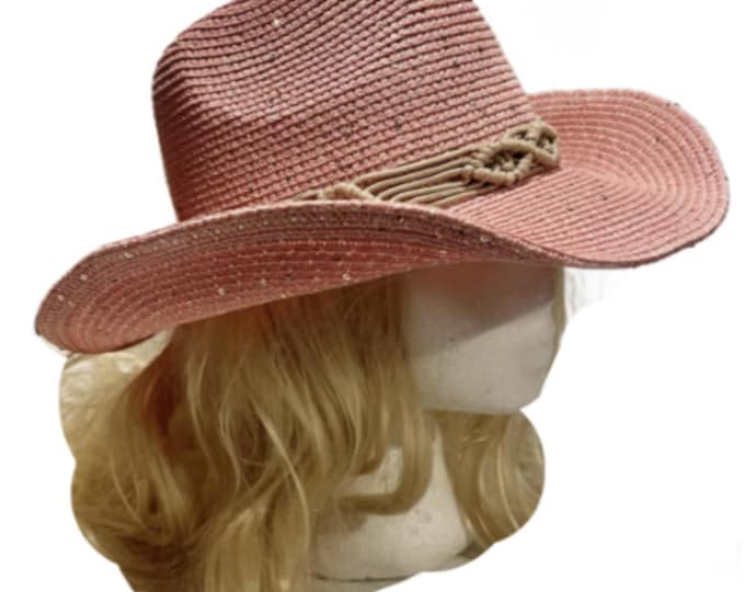 Straw Hat Summer Outdoor Men Women Bling Western Cowboy Breathable Hats