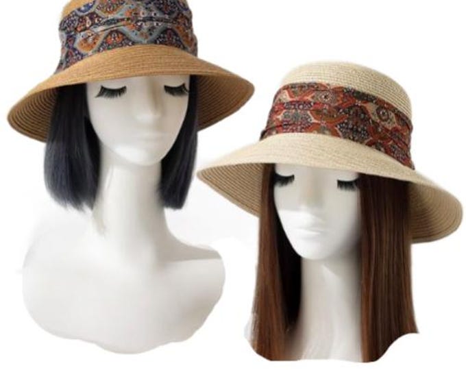 Women Paper Beach Hat Sun Protection Summer Straw Caps Fashion Sun Cover