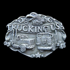 Trucking USA Truck Driver Trucker Belt Buckle Trucks Belts Buckles