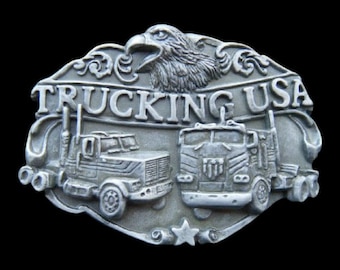 Trucking USA Truck Driver Trucker Belt Buckle Trucks Belts Buckles