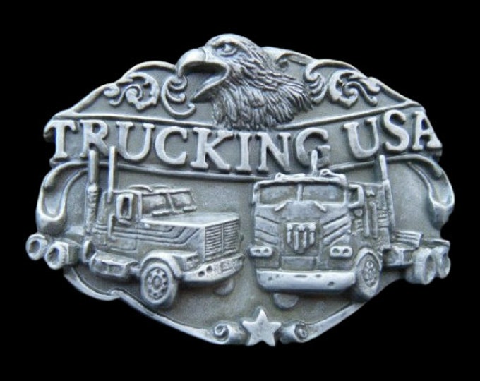 Trucking USA Truck Driver Trucker Belt Buckle Trucks Belts & Buckles