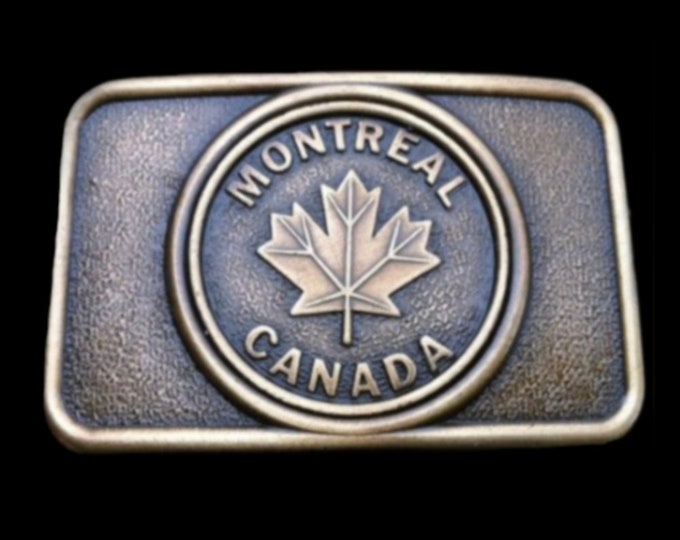 Belt Buckle Montreal Canadian Souvenir Canada Flag Buckles