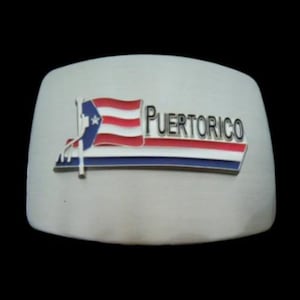 Hebilla de cinturón con la bandera de Puerto Rico Hebillas de cinturón con la bandera nacional puertorriqueña