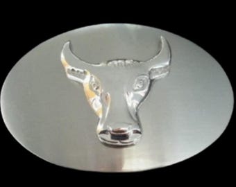 Cow Steer Texas Cowsteer Longhorns Belt Buckle Buckles
