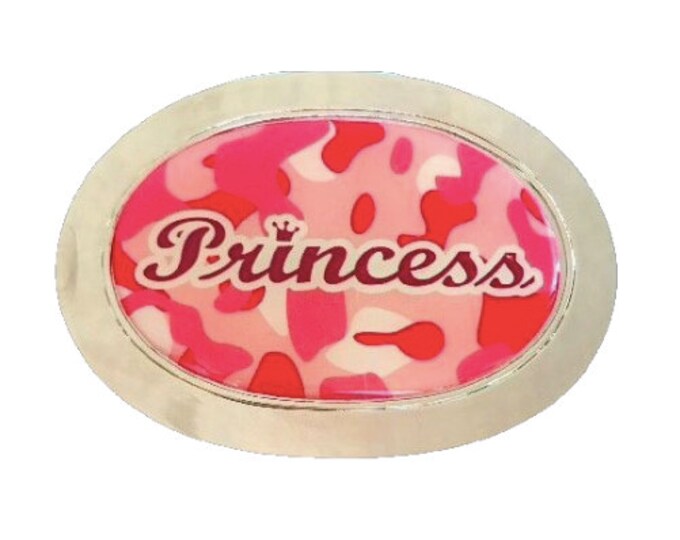 Princess Pink Army Camo Crown Royalty Girl Cool Belt Buckle