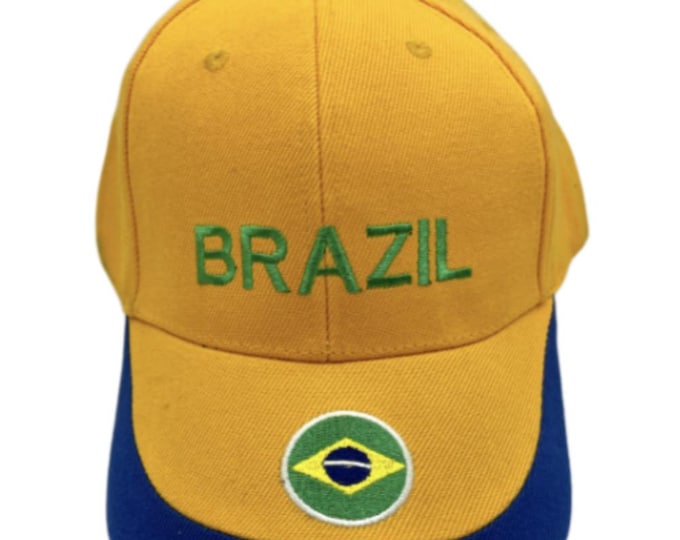 Brazil Brasil World Cup Soccer Player Baseball Hat Cap Chapeau Casquette Pays