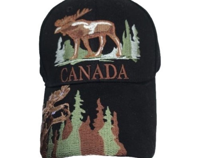 Canada Canadian Moose Embroidered Baseball Cap Hat