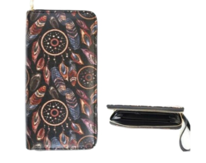 Dream Catcher Fashion Women's Zipper Clutch Wallet