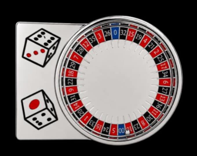 Spinning Roulette Wheel Casino Las Vegas Gambling Gambler Belt Buckle Buckles
