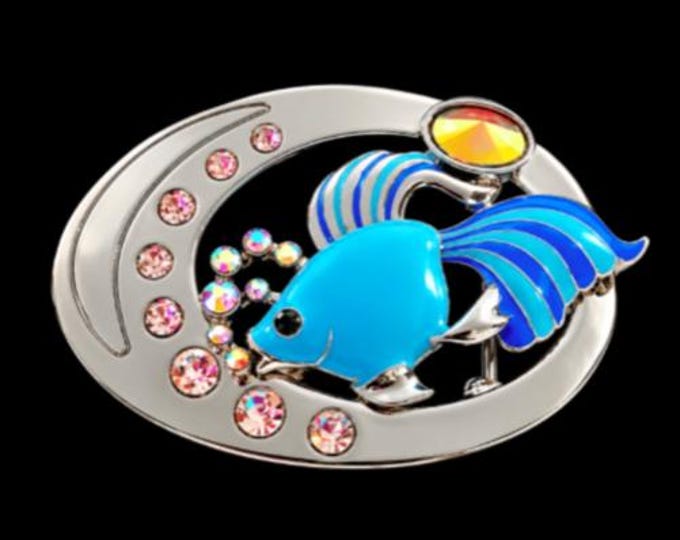 Fish Belt Buckle Rhinestones Fishing Women's Fashion Buckles