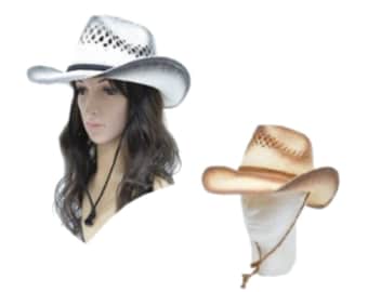 Straw Hat Summer Outdoor Men Women Western Cowboy Breathable Hats