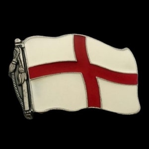 Flag of England St George&#39;s Cross Belt Buckle