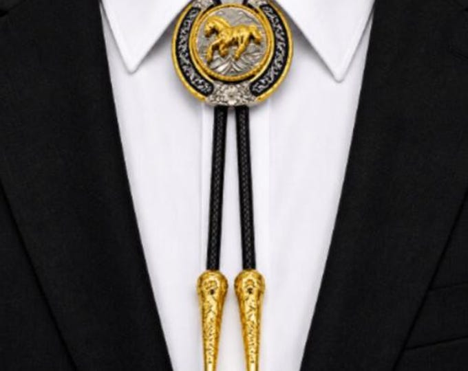 Bolo Tie for Men Women Western Cowboy Horse Necktie