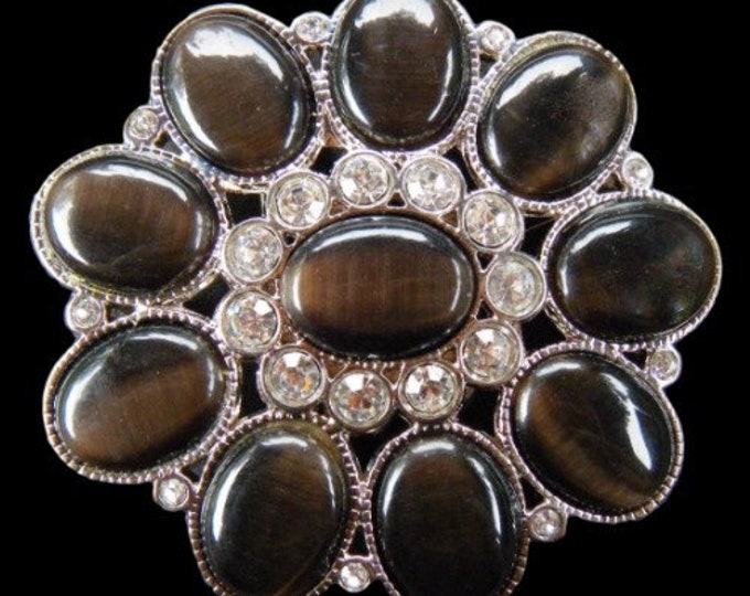 Flower Rhinestone Stones Vintage Hippie Belt Buckle Buckles