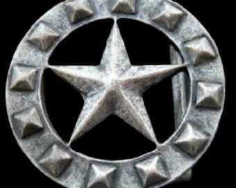 Star Belt Buckle Sheriff's Stars Studded Cool Western Belts Buckles