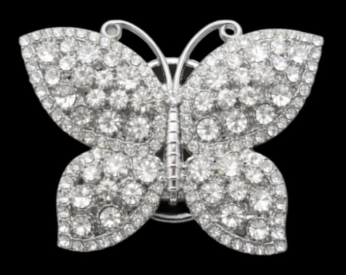 Belt Buckle Butterfly Rhinestones Butterflies Buckles