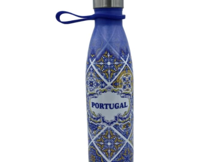 Lisboa Lisbon Landmarks Stainless Steel Insulated Portugal Souvenir Water Bottle
