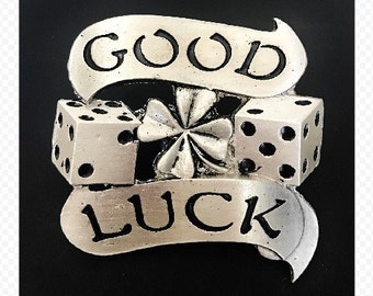 Lucky Gambler Online Casino Dice Poker Belt Buckle Buckles Boucle de Ceintures