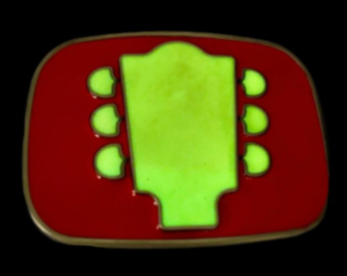 Glow in the Dark Cool Guitar End Belt Buckle