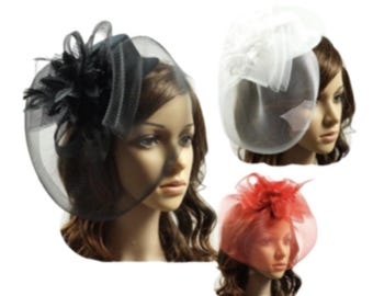 Women's Fascinator Feather Hat Cocktail Tea Party Headband Lady Wedding Hair Clip