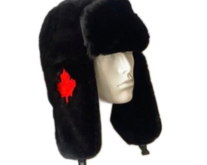 White Mapleleaf Women's Faux Fur Trapper Hats Bomber Russian Trooper Fur Ear Flap