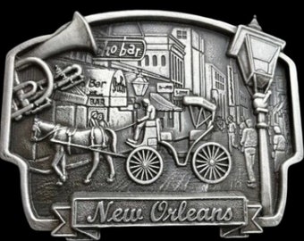 New Orleans Mardi Gras Louisiana Jazz Belt Buckle buckles