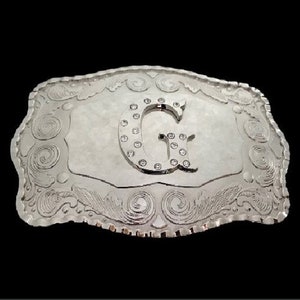 Letter G Initial Monogram Name Initials Letters Alphabet Big Belt Buckle Buckles