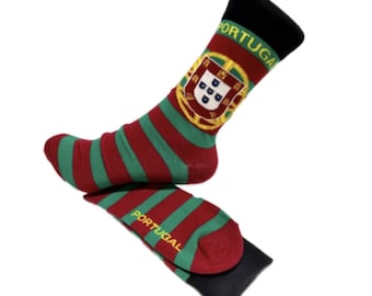Portugal Souvenir Portuguese Quinas Print Socks Unisex Gifts