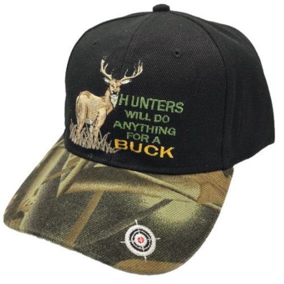 Casquette Baseball Brodée Chasseur De Cerfs - Velcro Réglable - Taille Unique