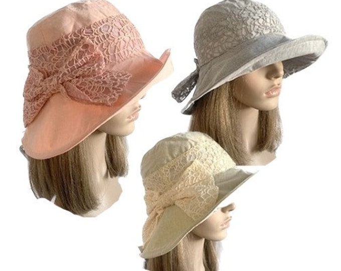 Summer Hats Cap Women Wide Brim Cotton Comfort Gardening Sun Protection Hat