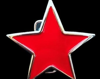China Belt Buckle Red Star Socialist Russian Chinese Communist Flag Buckles