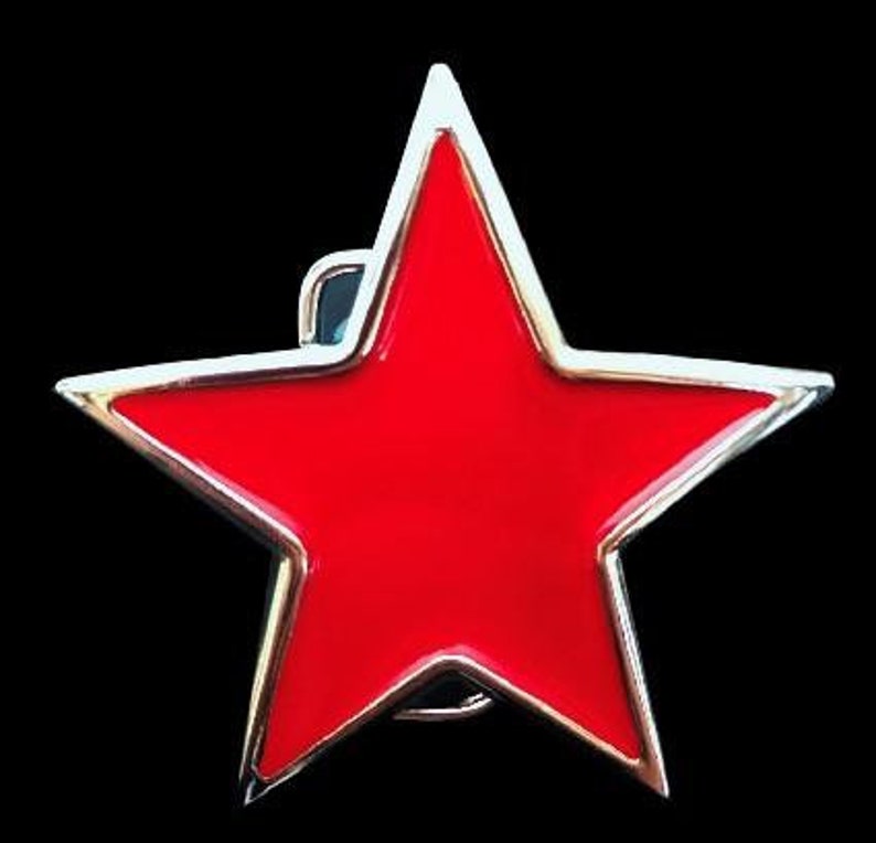 China Belt Buckle Red Star Socialist Russian Chinese Communist Flag Buckles image 1