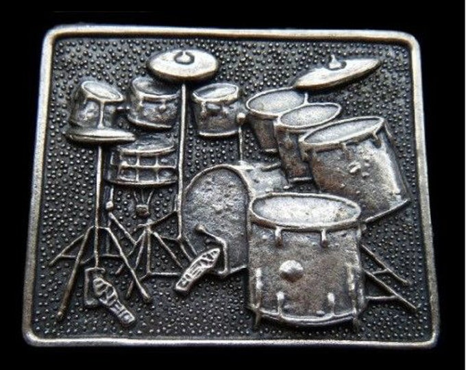 Drums Drummer Belt Buckle Drum Set Rock n Roll Music Band Instrument Buckles