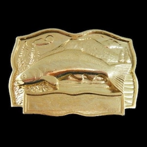 Fish Fishing Salmon Bass Bait Fisherman Engravable Belt Buckle