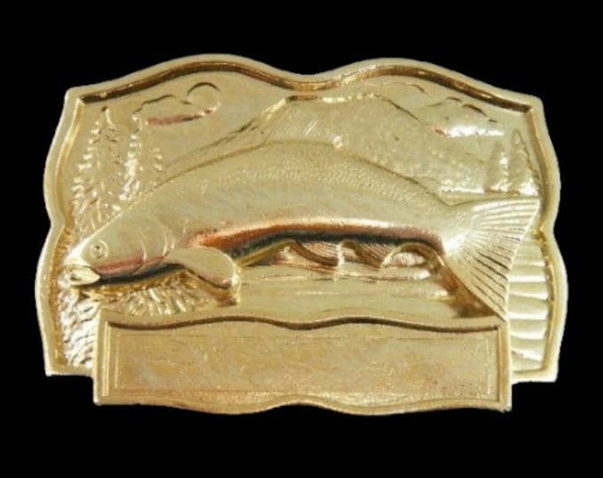 Fish Fishing Salmon Bass Bait Fisherman Engravable Belt Buckle