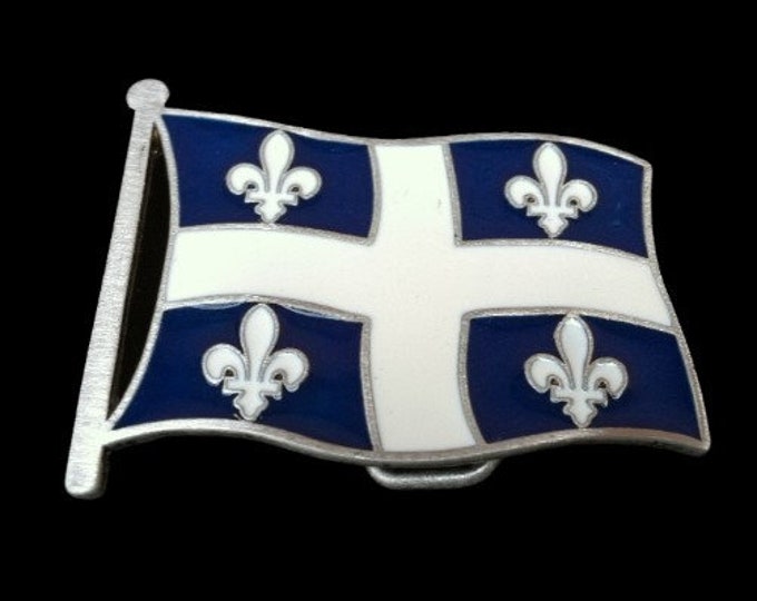 Quebec Drapeau Quebecois Fleur D'lys Flags Belt Buckles