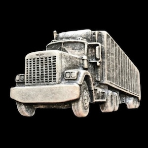 Truck Big Van 18 Wheeler Transport Trucks Trucker Rig Belt Buckle Buckles