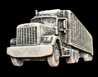 Truck Big Van 18 Wheeler Transport Trucks Trucker Rig Belt Buckle Buckles