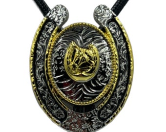 Bolo Tie for Men Women Unisex Western Cowboy Horse Necktie