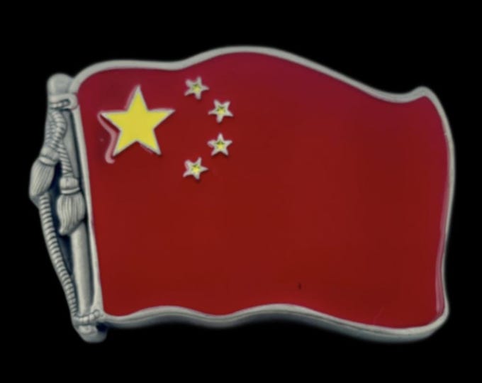 Belt Buckle China Flag Chinese Socialist Red Star Buckles