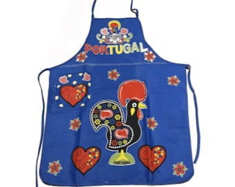 100% Cotton Portuguese Rooster Galo de Barcelos Kitchen Made in Portugal Apron