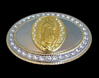 Mother Virgin Mary Religious Belt Buckle Western Cowgirl Cowboy Buckles