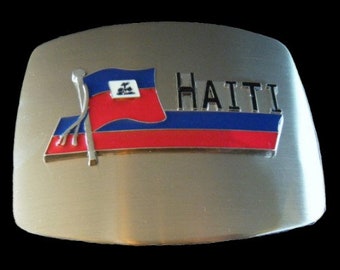 Haiti Port Au Prince Haitian Flag Belt Buckle Buckles