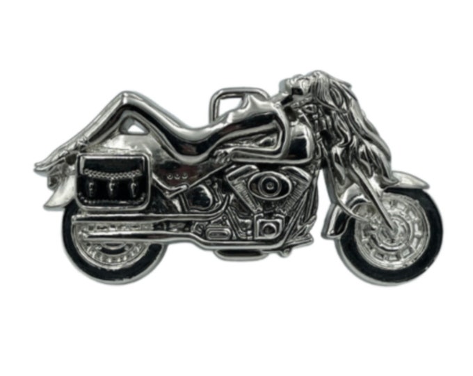 Motorcycle Belt Buckle Chopper Biker Girl On Motorcycles Belts Buckles