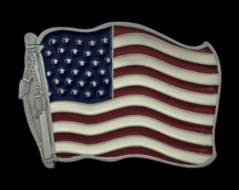 Belt Buckle Flag America USA Beer Bottle Opener Buckles
