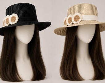 Summer Floppy Straw Hat Women Ladies Wide Brim Beach Hat Sun Foldable Cap