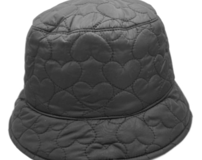 Women Soft Warm Winter Quilted Bucket Rain Hat Foldable Crushable Cap