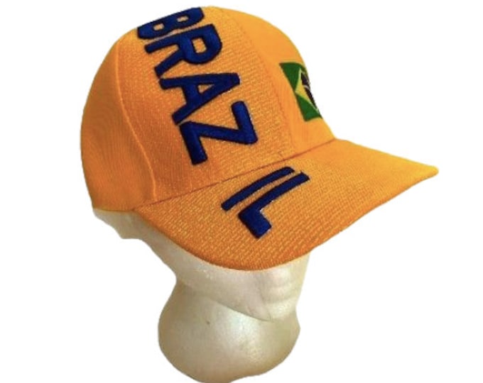 Brazil Brasil Brazilian Brasilian Flag Soccer Baseball Hat Cap Caps