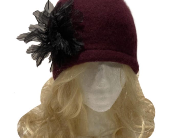 Women's Vintage Gatsby Style Wool Bucket Cloche Beanies Beret Winter Hat