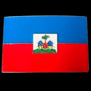 Haiti Haitian Island National Flag Cool Big Belt Buckle Boucle Ceinture Belts